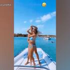 Diletta Leotta, tango sexy in barca: il suo partner poi la getta in mare...VIDEO