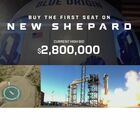 Spazio, all'asta un biglietto per il viaggio sulla New Shepard: quasi 3 milioni di dollari il prezzo raggiunto (ma c'è tempo fino al 12 giugno)