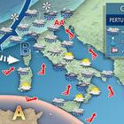 Maltempo sull'Italia, allerta gialla in Campania e nel Lazio: pioggia e venti forti in tutte le regioni