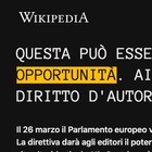 Ieri la protesta di Wikipedia: oscurata la pagina in italiano