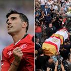 I funerali nella sua città natale tra lacrime e cori del Siviglia