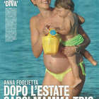 Anna Foglietta incinta con la figlia Nora e il marito Paolo Sopranzetti (Diva e donna)