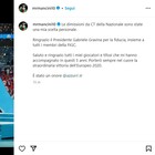 Mancini, il post su Instagram