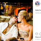 Fedez e Chiara Ferragni bacio hot su Instagram prima della partenza