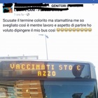Atac, autista scrive su display bus un messaggio anti vaccini e posta su Facebook
