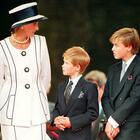 William e Harry, le tate e la gelosia di Lady Diana: quanti cambi a Buckingham Palace