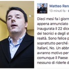 • Renzi esulta su Facebook: "I giornalisti stranieri ridevano di noi..."