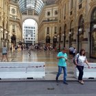 Milano, le barriere in piazza Duomo e in Galleria Foto