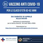 Prenotazione vaccini Lazio: domani notte si parte con i 62-63enni. D'Amato: «Noi restiamo in zona arancione»