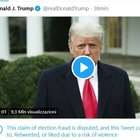 Violenze Usa, il videomessaggio di Trump non può essere ritwittato