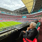 Italia-Inghilterra, Sergio Mattarella a Wembley: il presidente della Repubblica siede accanto a Gravina