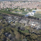 Incendi a Roma, le immagini con il drone dell'area degli sfasci a Centocelle