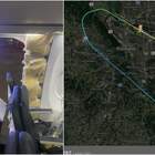 Porta d'uscita dell'aereo dell'Alaska Airlines si stacca dopo il decollo