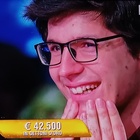 L'Eredità, Giacomo in lacrime dopo la vittoria: lo studente (e arbitro) di 20 anni ha incassato 188mila euro