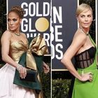 Golden Globe, i look del red carpet: Jennifer Lopez pacco regalo, Charlize Theron in verde. Tutte le foto