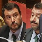 Conte lo attacca al Senato, tutte le facce di Salvini durante il discorso