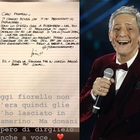 Fiorello ritorna a Sanremo, ecco cosa gli ha scritto Tiziano Ferro nel biglietto di scuse