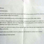 "Basta cannabis": la lettera della scuola ai genitori