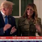 Trump e il bacio sulla guancia a Melania al termine del suo intervento alla convention repubblicana
