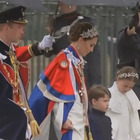 Kate Middleton, William e i tre figli all'incoronazione di nonno Re Carlo III