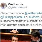 Crisi di governo, Gad Lerner a Salvini: «Preso a schiaffi, errore sedersi vicino a Conte»