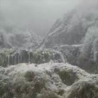 Maltempo, la Cascata delle Marmore si trasforma in uno spettacolo di ghiaccio