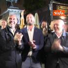 Regionali Umbria, Lega scatenata festeggia in Piazza Italia a Perugia