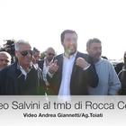 Matteo Salvini bloccato all'entrata del tmb Rocca Cencia