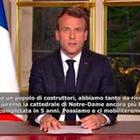Incendio Notre-Dame, Macron: "Ricostruiremo la cattedrale in 5 anni" SOTTOTITOLI