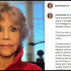 Jane Fonda e il tumore: «Ho un linfoma non-Hodgkin e sono una privilegiata»