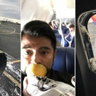 Esplode un motore, terrore sul volo New York-Dallas: 1 morto e 7 feriti. «Passeggera quasi risucchiata fuori» La diretta su Facebook