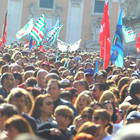 Manifestazione dei dipendenti in Campidoglio (Foto Toiati/Stanisci)