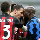 Inter-Milan, lite Lukaku-Ibra a fine primo tempo: finiscono testa contro testa