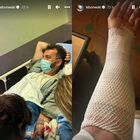 Salmo in ospedale dopo un brutto incidente: «Ho rischiato di perdere il braccio»