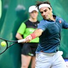 Federer, il ritorno sull'erba ad Halle. Le foto