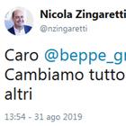 Nicola Zingaretti "scrive" a Beppe Grillo: «Mai dire mai, cambiamo tutto»