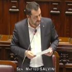 Video Salvini interrotto durante suo intervento in Aula