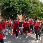 Roma, i tifosi turchi "invadono" le strade per la partita inaugurale degli Europei 2021