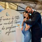 Bianca Atzei e Stefano Corti, il baby shower tutto azzurro: le immagini conquistano i social