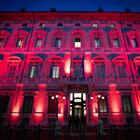 Palazzo Madama illuminato di rosso in vista della Giornata contro la violenza sulle donne