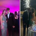 Cristian Totti, i 18 anni della fidanzata Melissa: fuochi d'artificio, super torta e karaoke. «Sei la più bella»