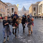 Bordeaux-Roma a piedi con due asini: otto mesi in viaggio per vedere il Papa