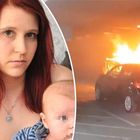 L'auto si incendia, dramma per una mamma: «Ho dovuto scegliere quale figlio salvare»