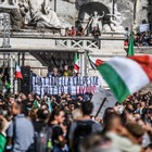 Piazza del Popolo manifestazione No Green Pass (foto Caprioli/Ag.Toiati)