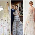Chiara Ferragni, uno degli abiti delle nozze ricorda quelli della moglie di Eros Ramazzotti e di Angelina Jolie