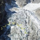 Monte Bianco, un radar sul ghiacciaio Planpincieux a rischio crollo. Previste nevicate