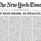 Coronavirus, sul “New York Times" in prima pagina l'elenco delle vittime del covid-19