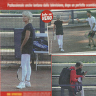 Maria De Filippi e Filippo Bisciglia giocano a tennis (Vero)