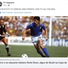 La notizia della morte di Paolo Rossi sui media brasiliani
