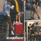 Belen Rodriguez in aeroporto a Fiumicino (Chi)